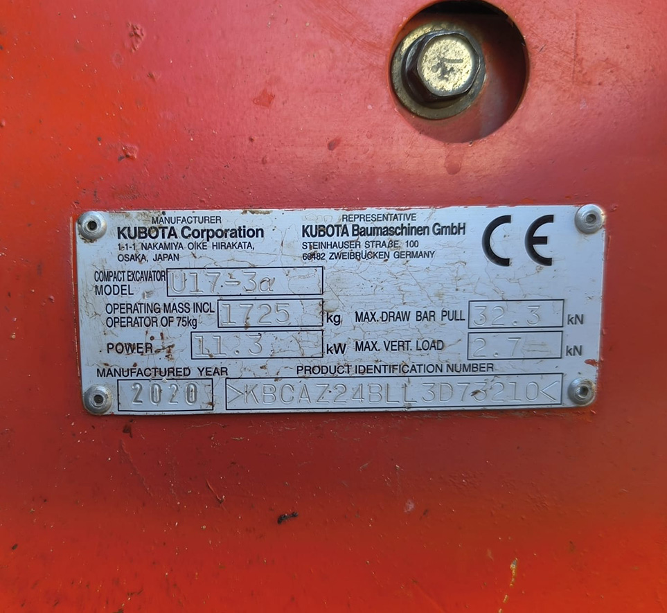 MINIEXCAVADORA KUBOTA U17-3 (2020)_004